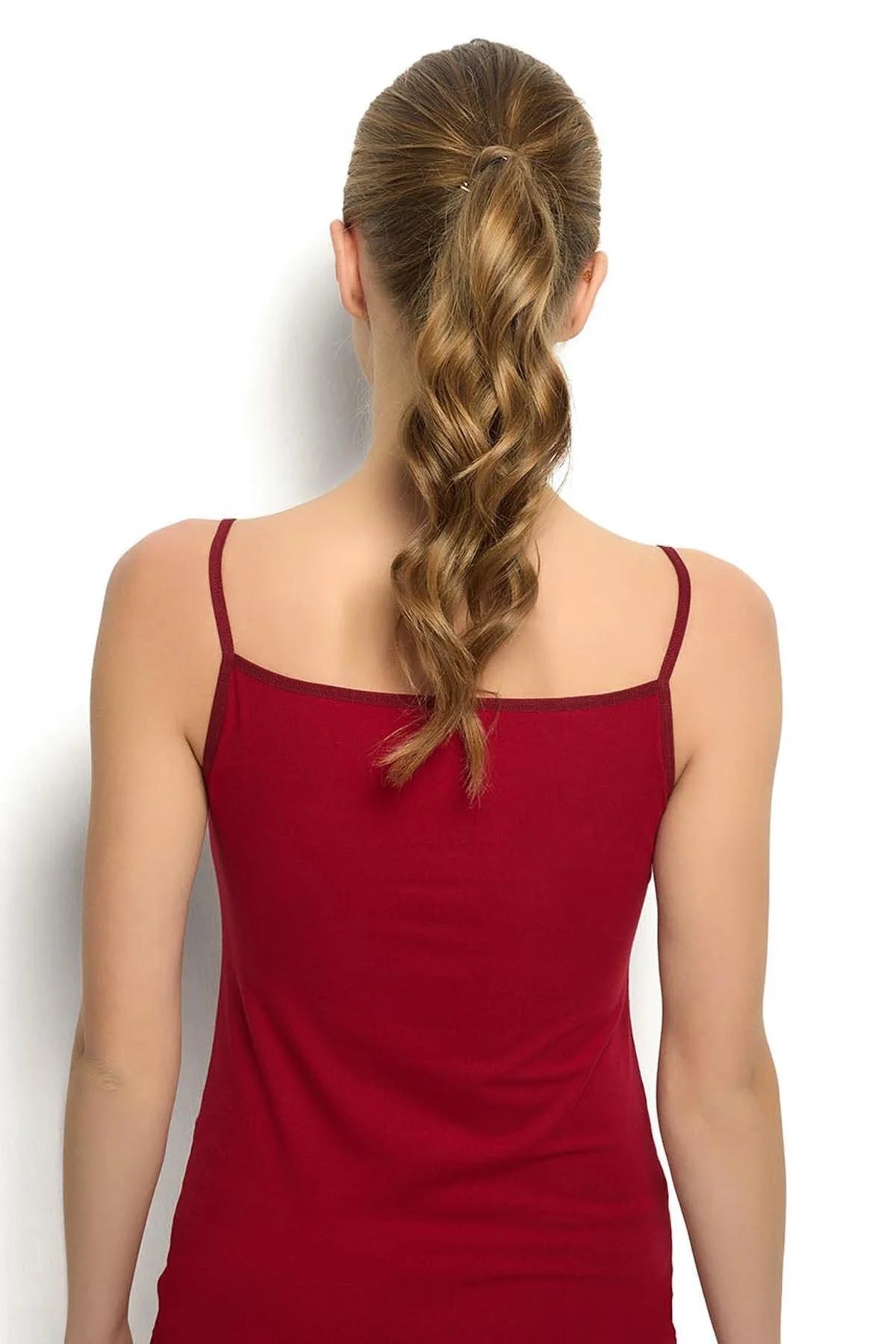 Kadın Saten Yakalı İp Askılı Atlet-JİBER