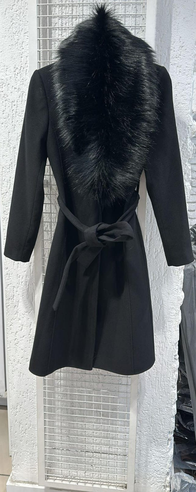 Kadın Kürt Detaylı Kaşe Kaban