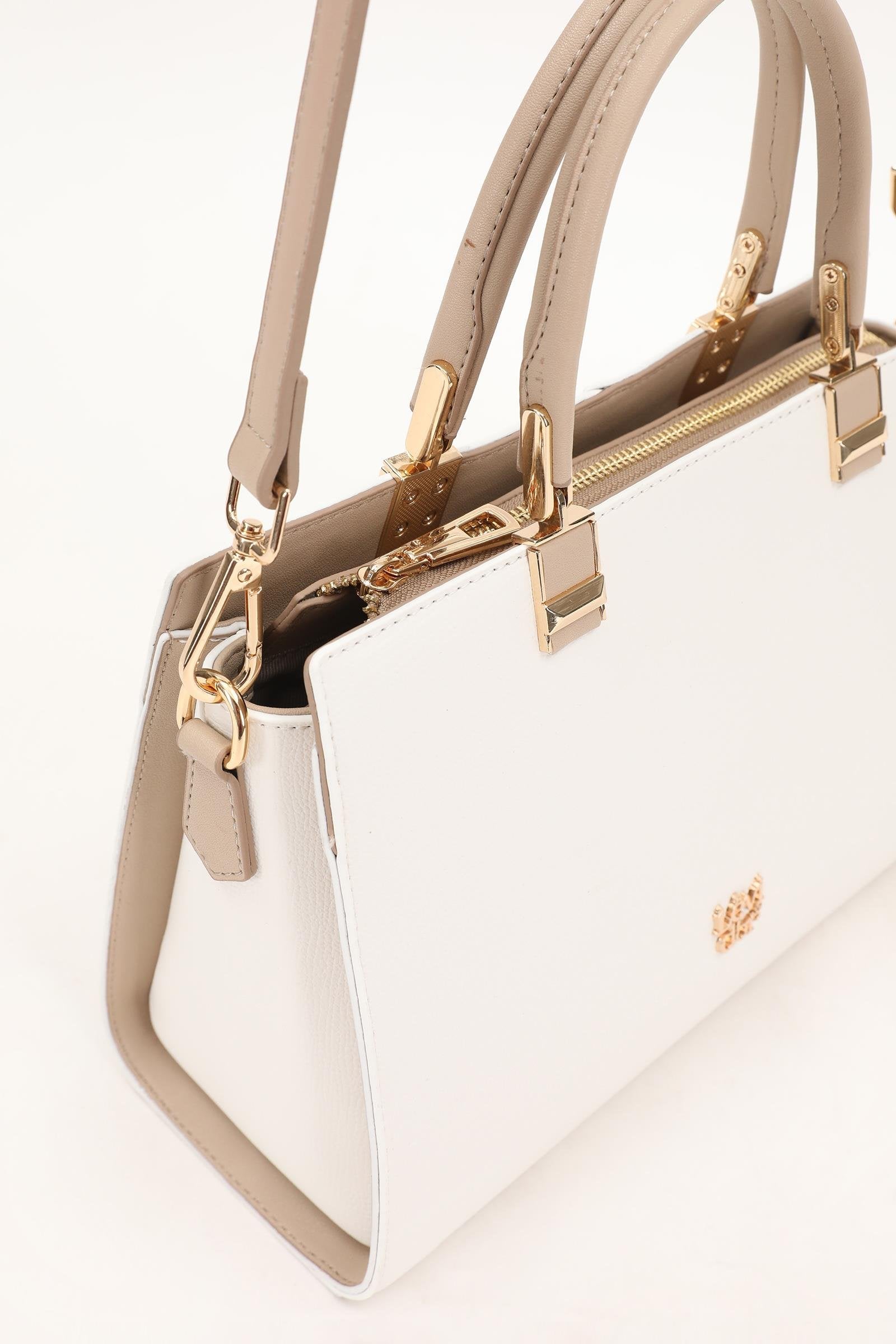 Kadın Çok Gözlü Çanta- Beyaz-Levidor