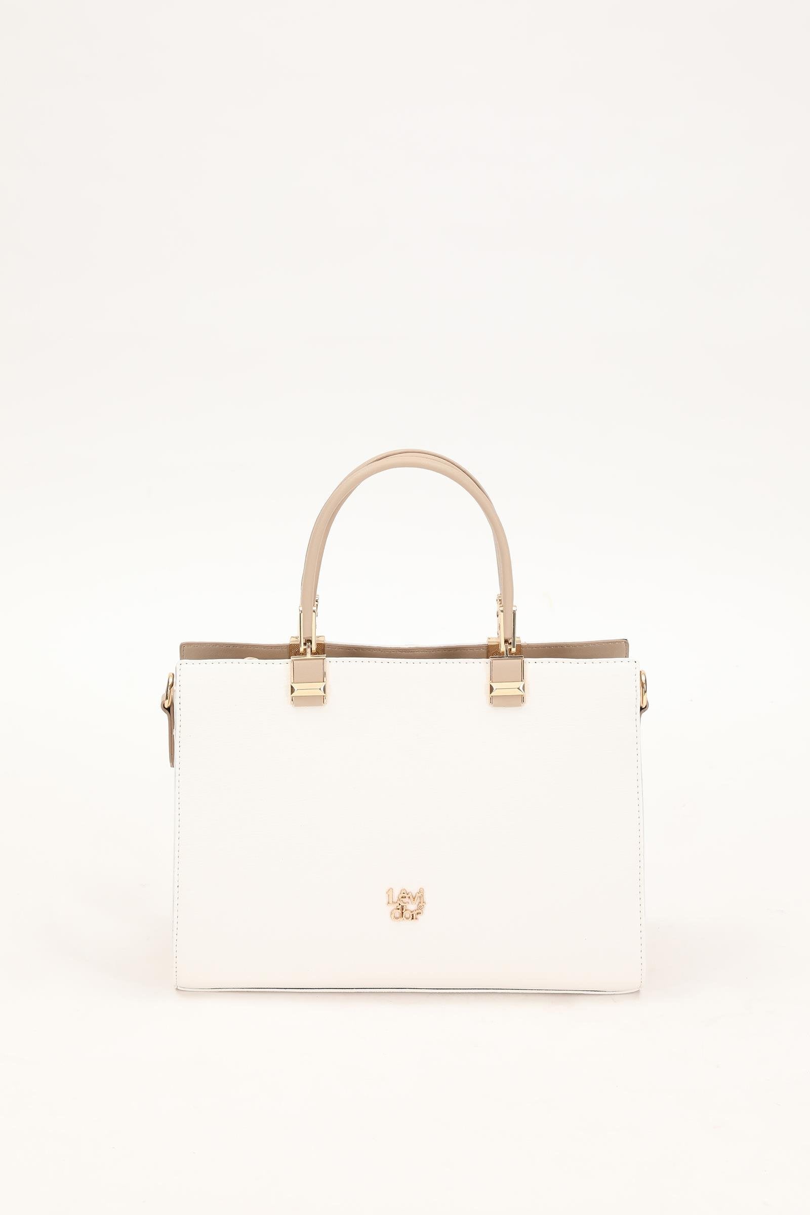 Kadın Çok Gözlü Çanta- Beyaz-Levidor