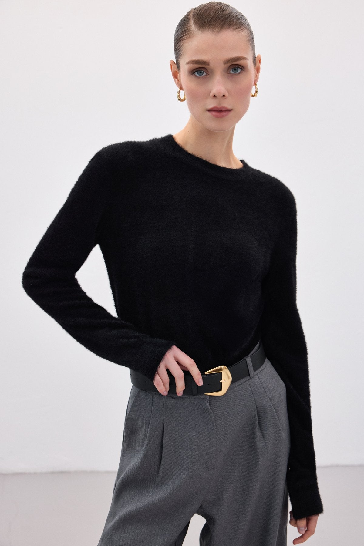 Sakallı Triko-Siyah