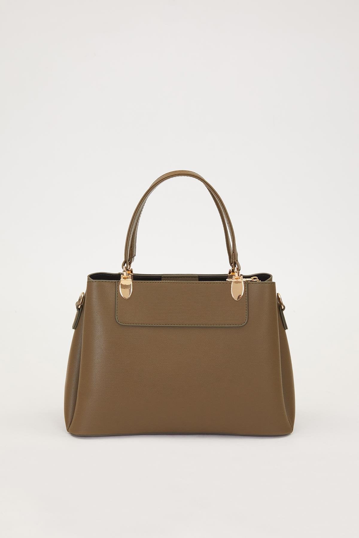 Kadın Üç Bölmeli Çanta-Levidor-Haki